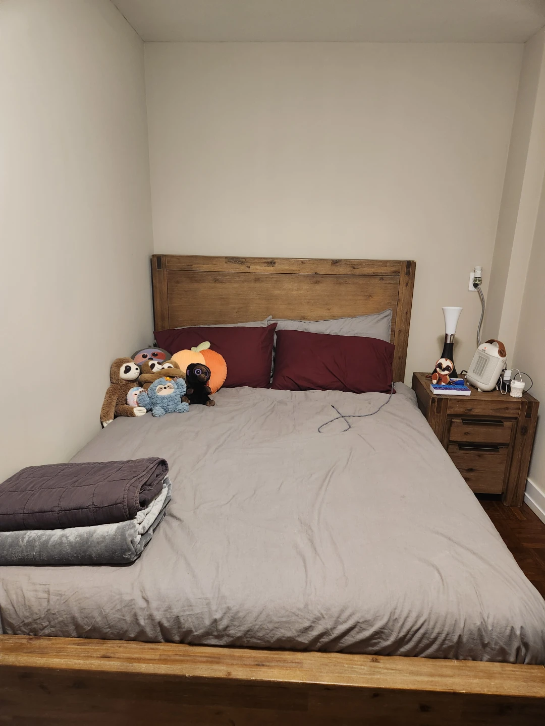 Structube Queen Bed Frame  & Matching Night Stand