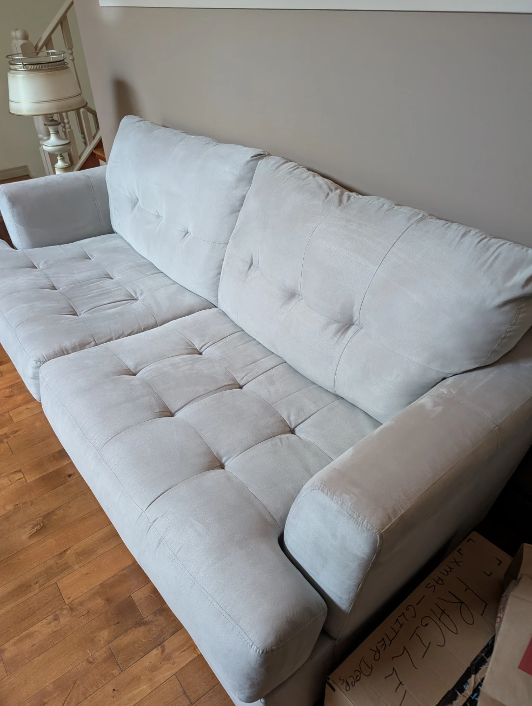 Teal sofa gently used - photo 4