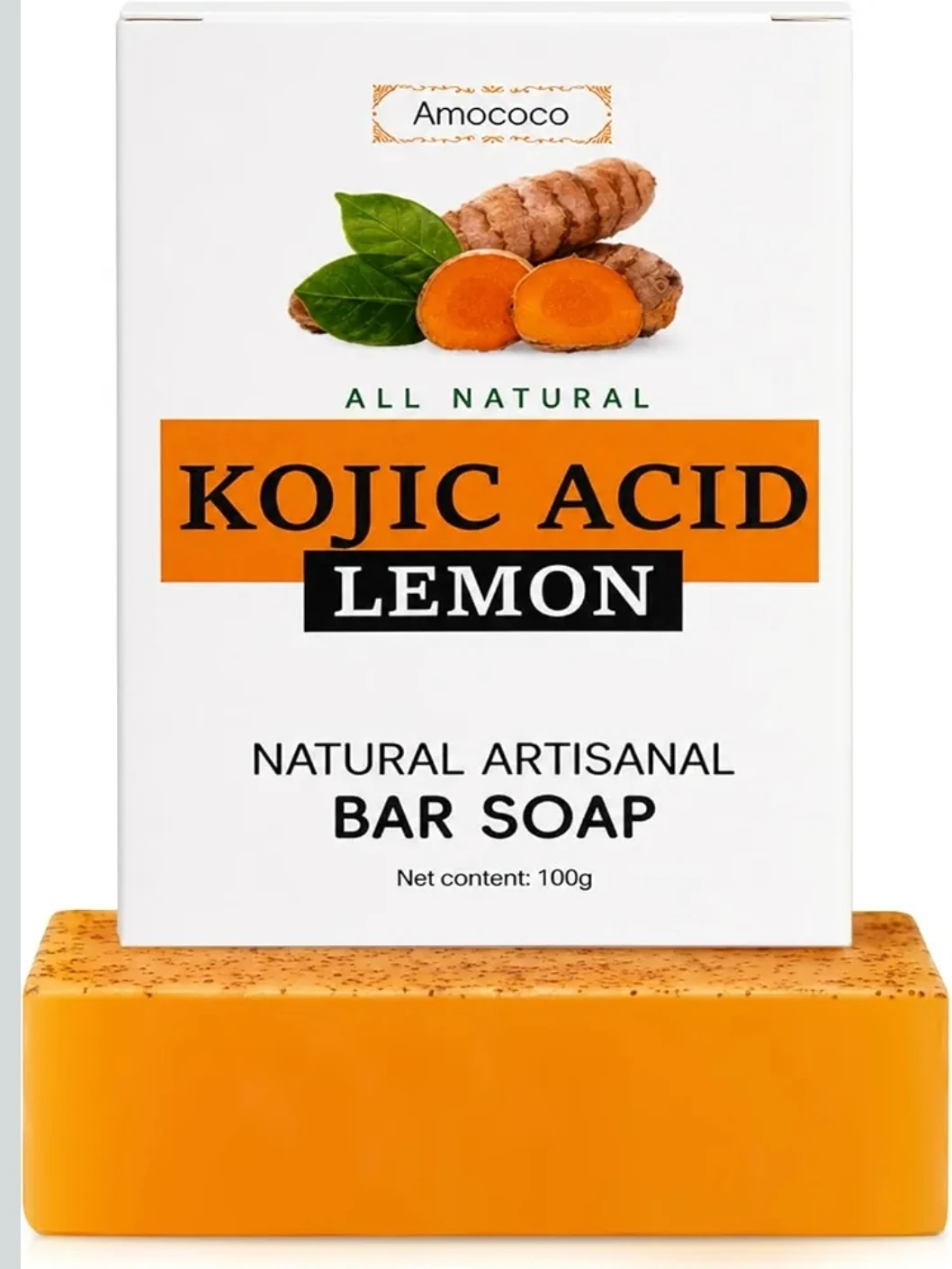 All Natural Kojic Acid Lemon Body & Face Cleansing Soap Bar