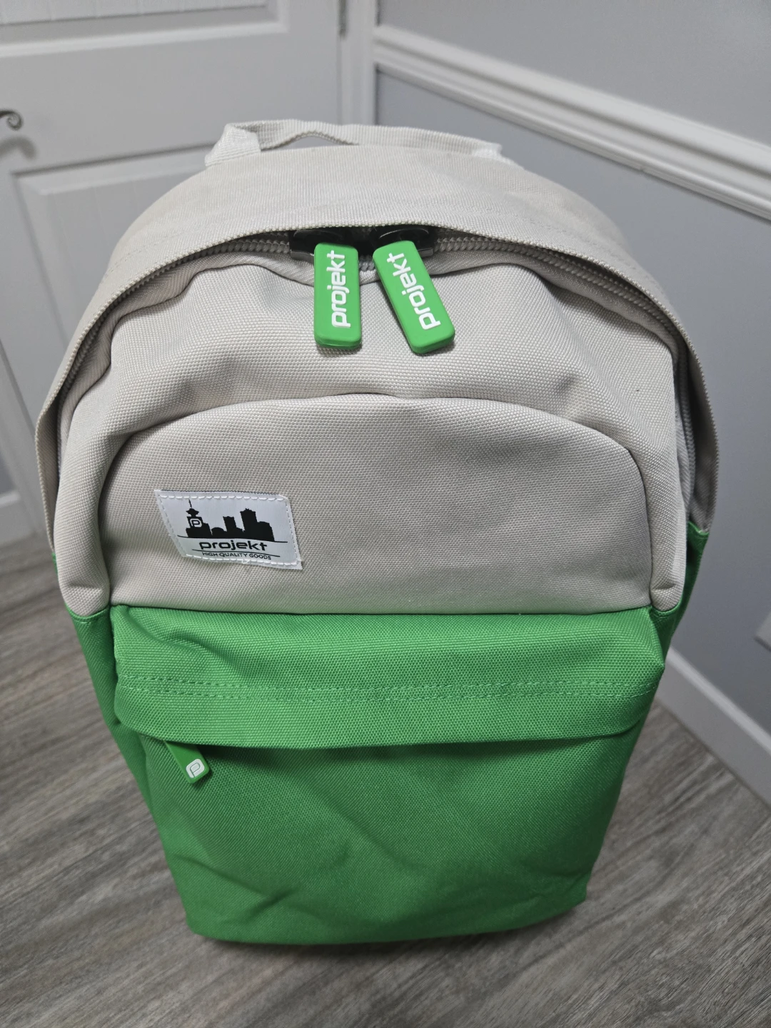 Projekt Green and Grey Canvas Backpack