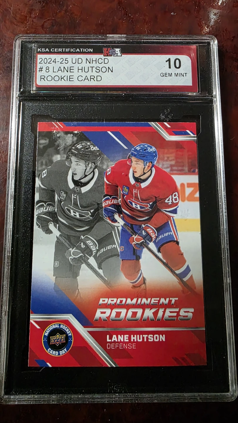 Lane Hutson 2024-25 Upper Deck Rookie KSA 10 Gem Mint