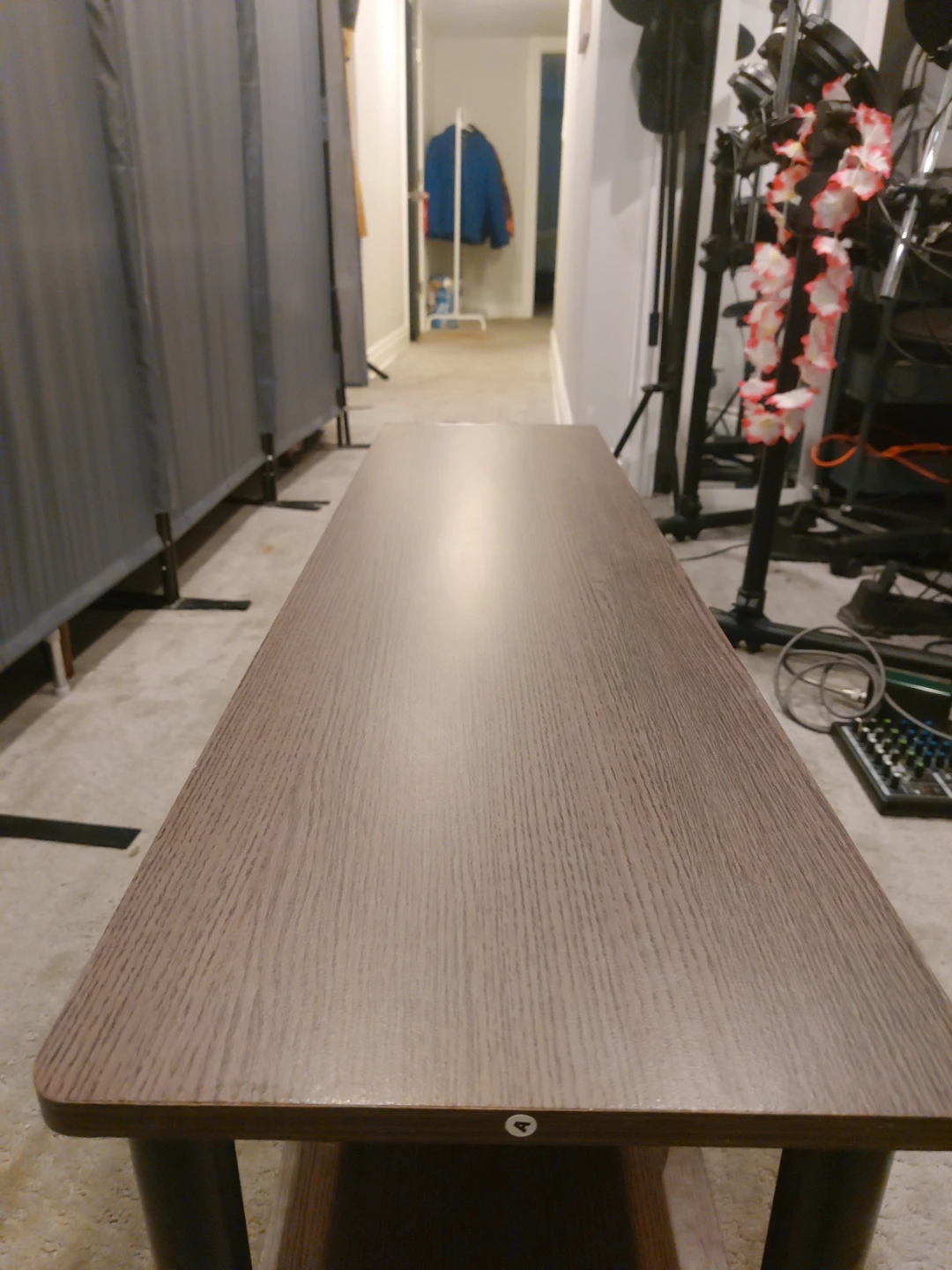 Wood TV Stand with Shelves - photo 4