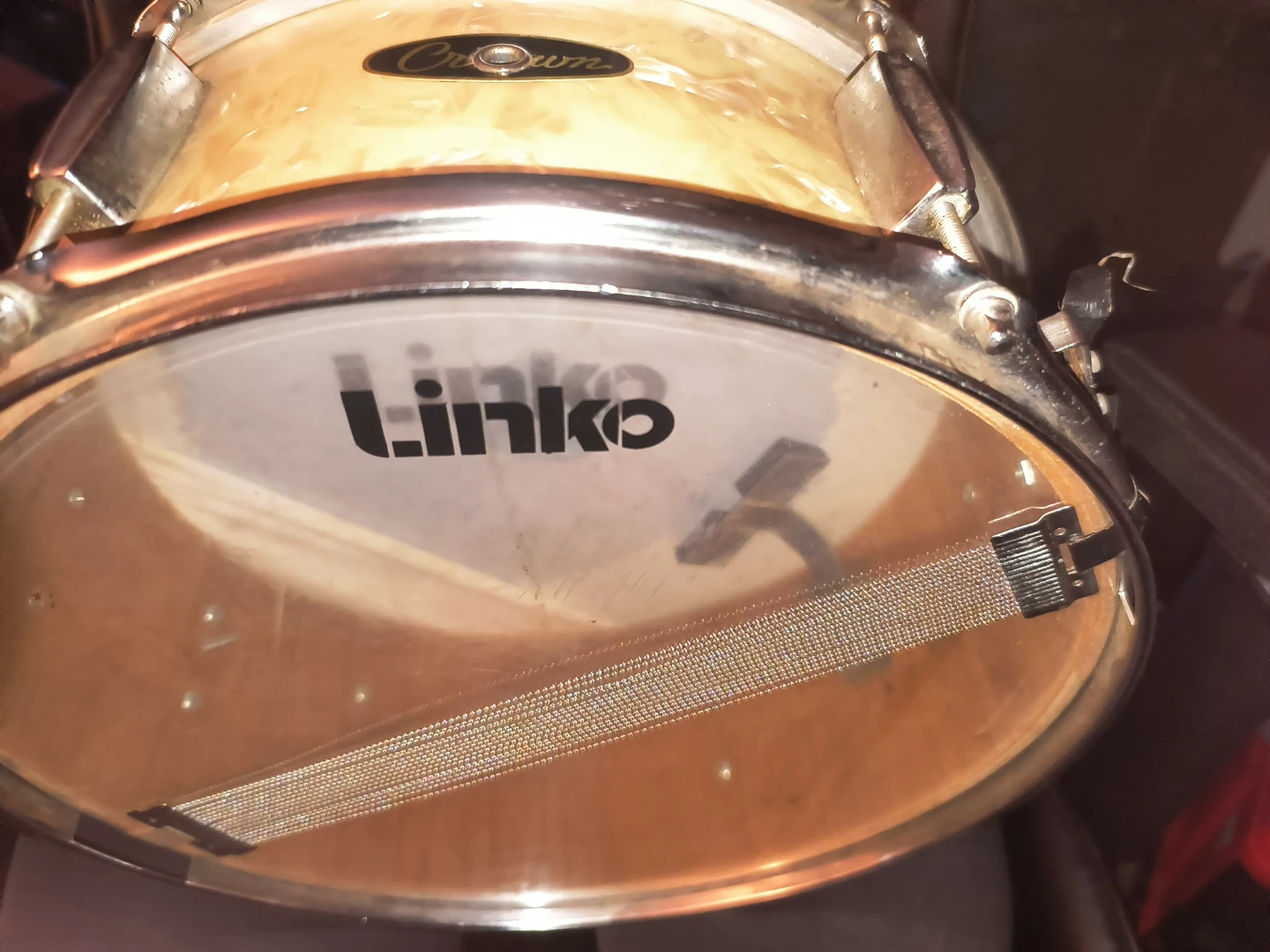Crown Snare Drum with Links Logo