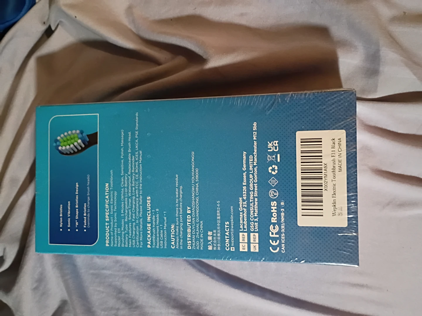 Wepklin ESNL 50 Sonic Electric Toothbrush - Black - photo 2