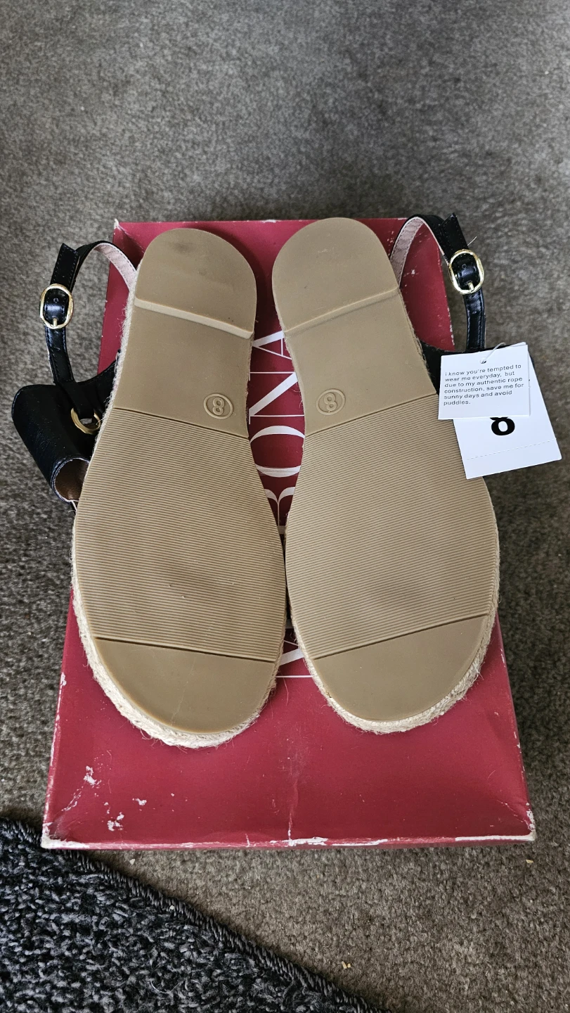 New Merona Black Espadrille Sandals - Size 8 - photo 3
