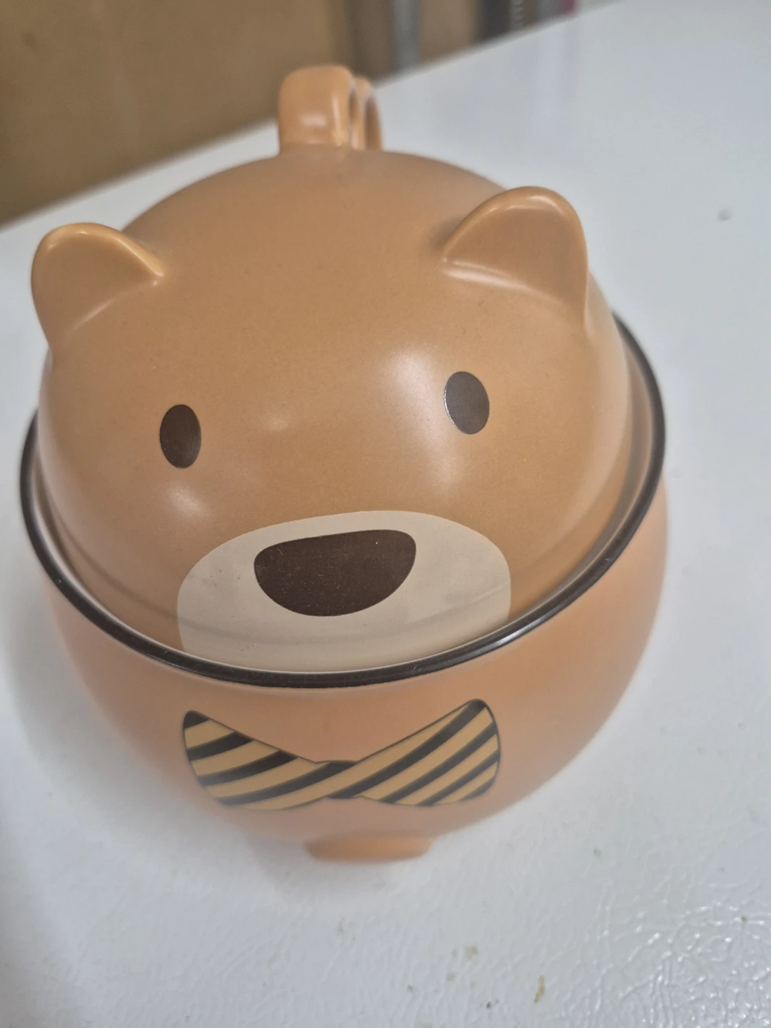 Cute Bear Noodle Bowl with Lid