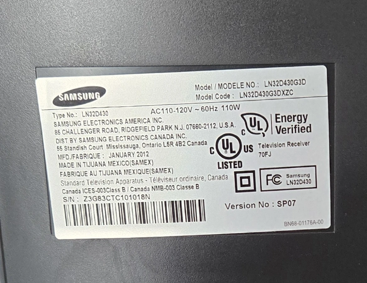 Samsung LN32D430 32" TV - photo 4