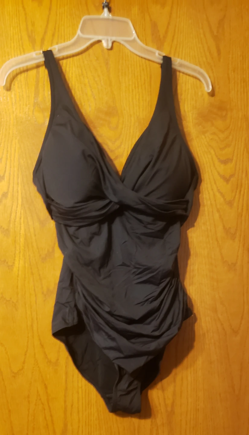 Sea Level Swim Black Ruched One-Piece Swimsuit