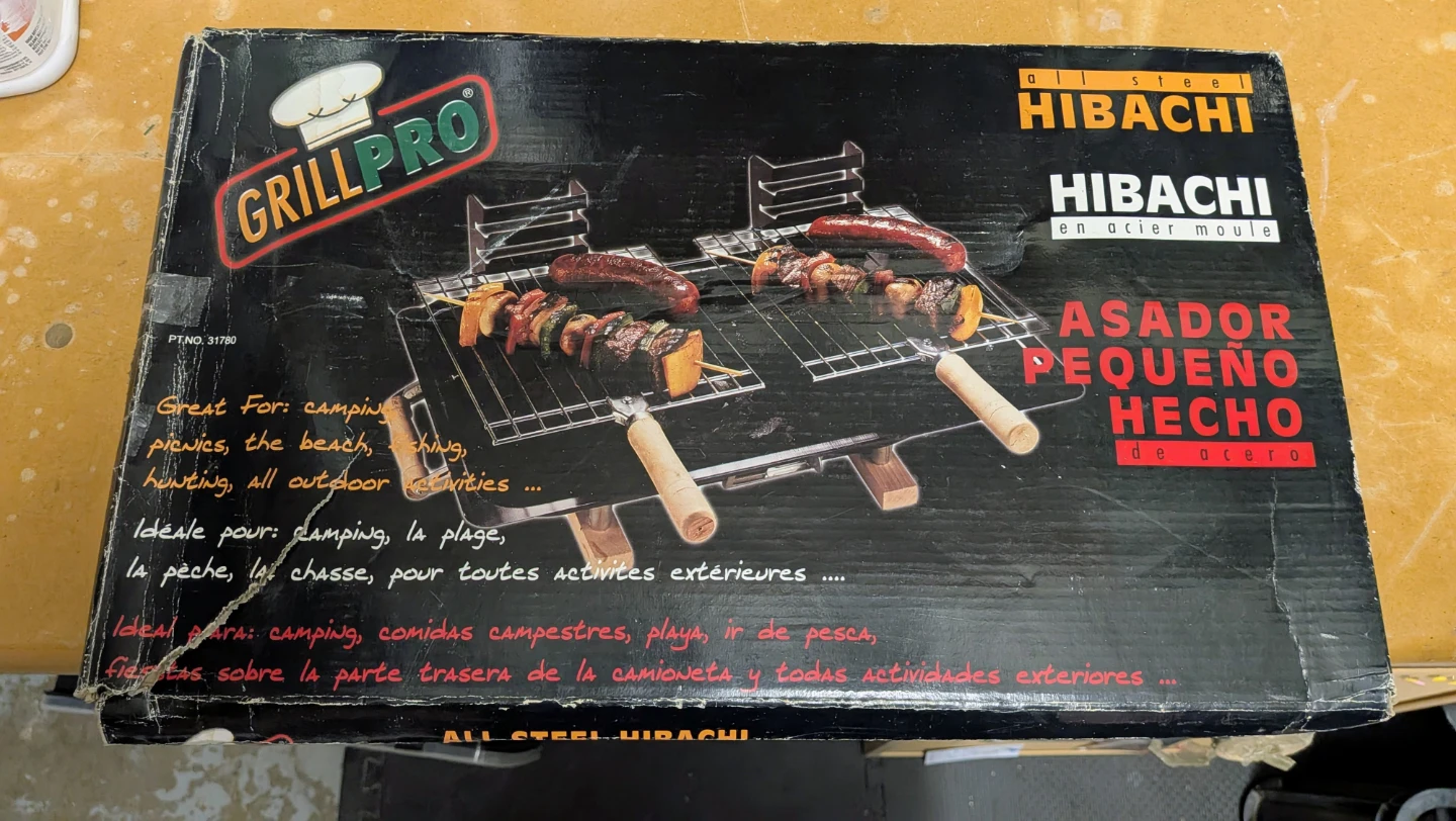 Grill Pro Hibachi All Steel BBQ Grill - BNIB
