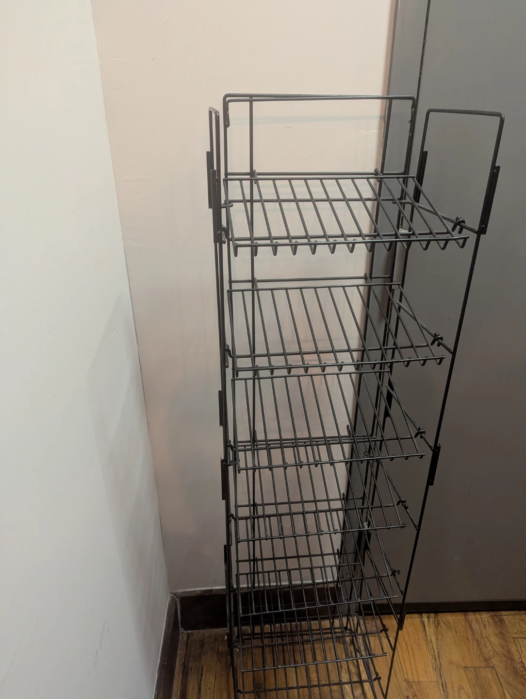 Black Metal Wire Shelf Unit