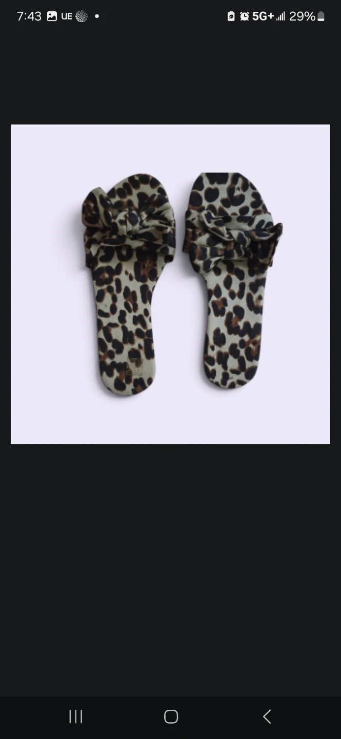 Women's Leopard Print Bow Slides