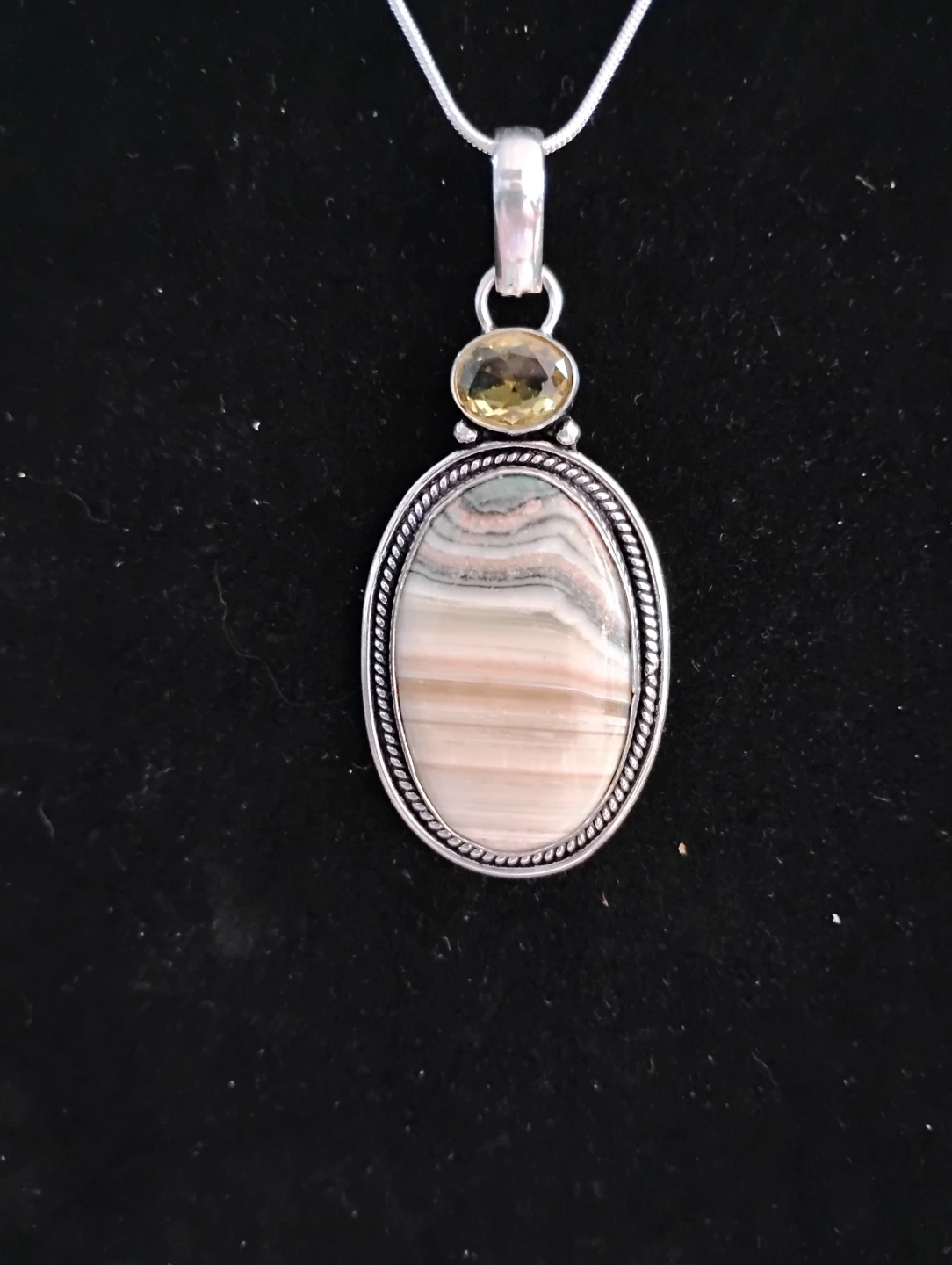 Crazy Lace Agate and Citrine Necklace