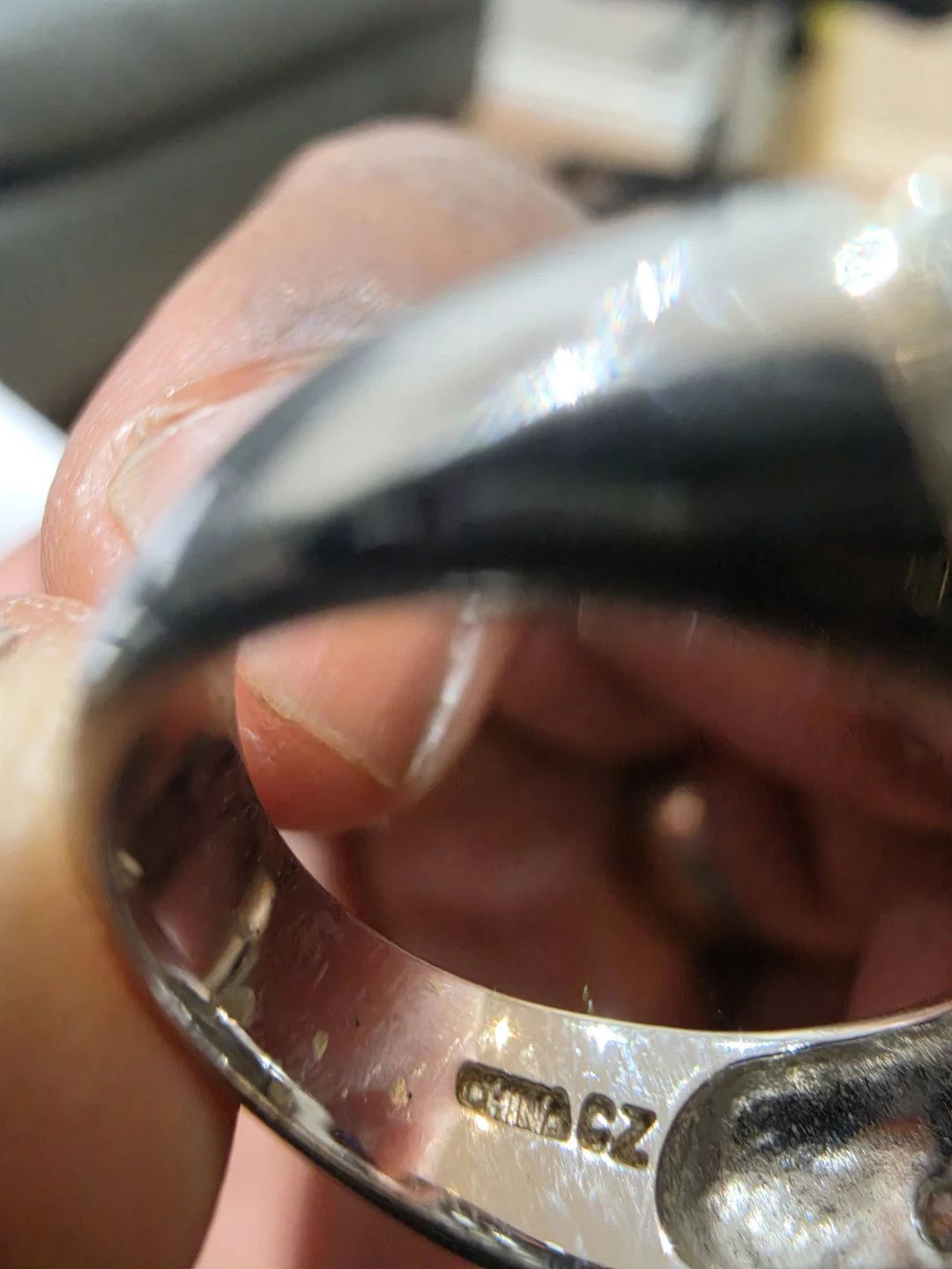 Blue Gemstone Ring with CZ Accents - photo 3