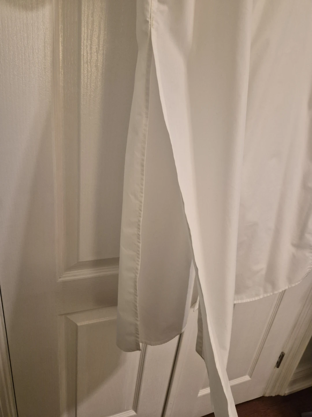 White Button-Up Maxi Shirt Dress - photo 4
