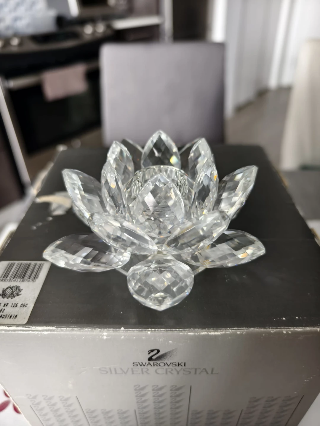 Swarovski Silver Crystal Lotus Flower – With Original Box - photo 2