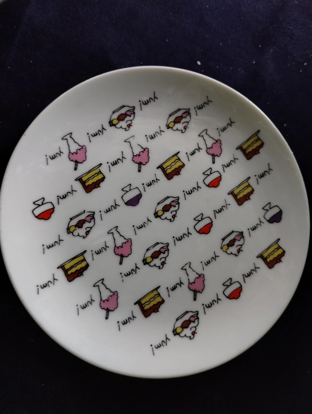 Decorative Plate with Dessert & Yum! Print