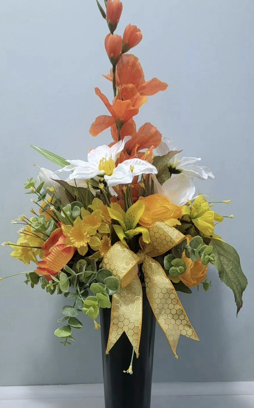 Artificial cemetery vase
