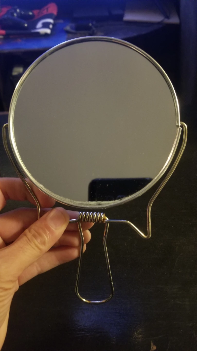 Silver Metal Compact Mirror - photo 4