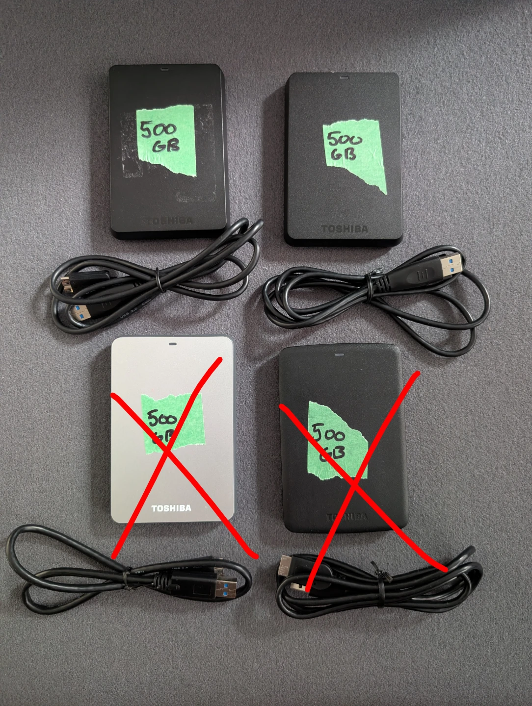 500GB Portable External Hard Drives (WD & Toshiba) - photo 2