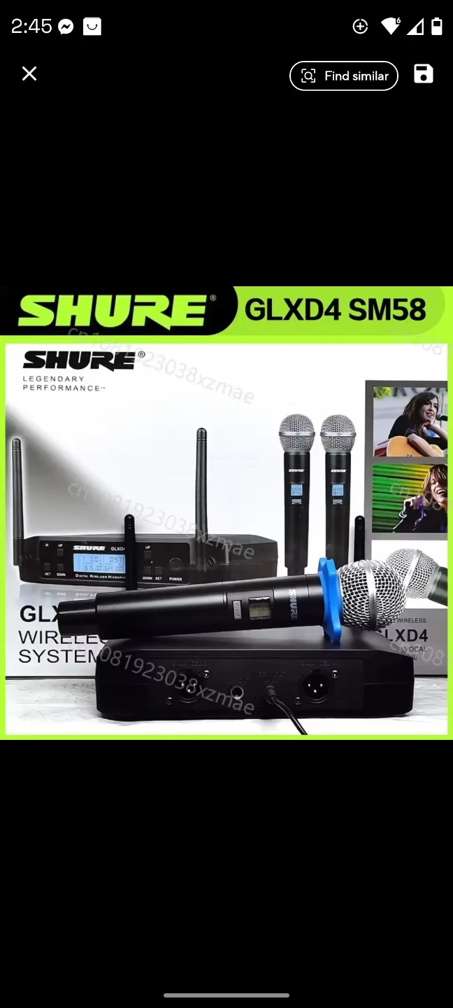 Shure GLXD4 SM58 Wireless Microphone System - photo 2