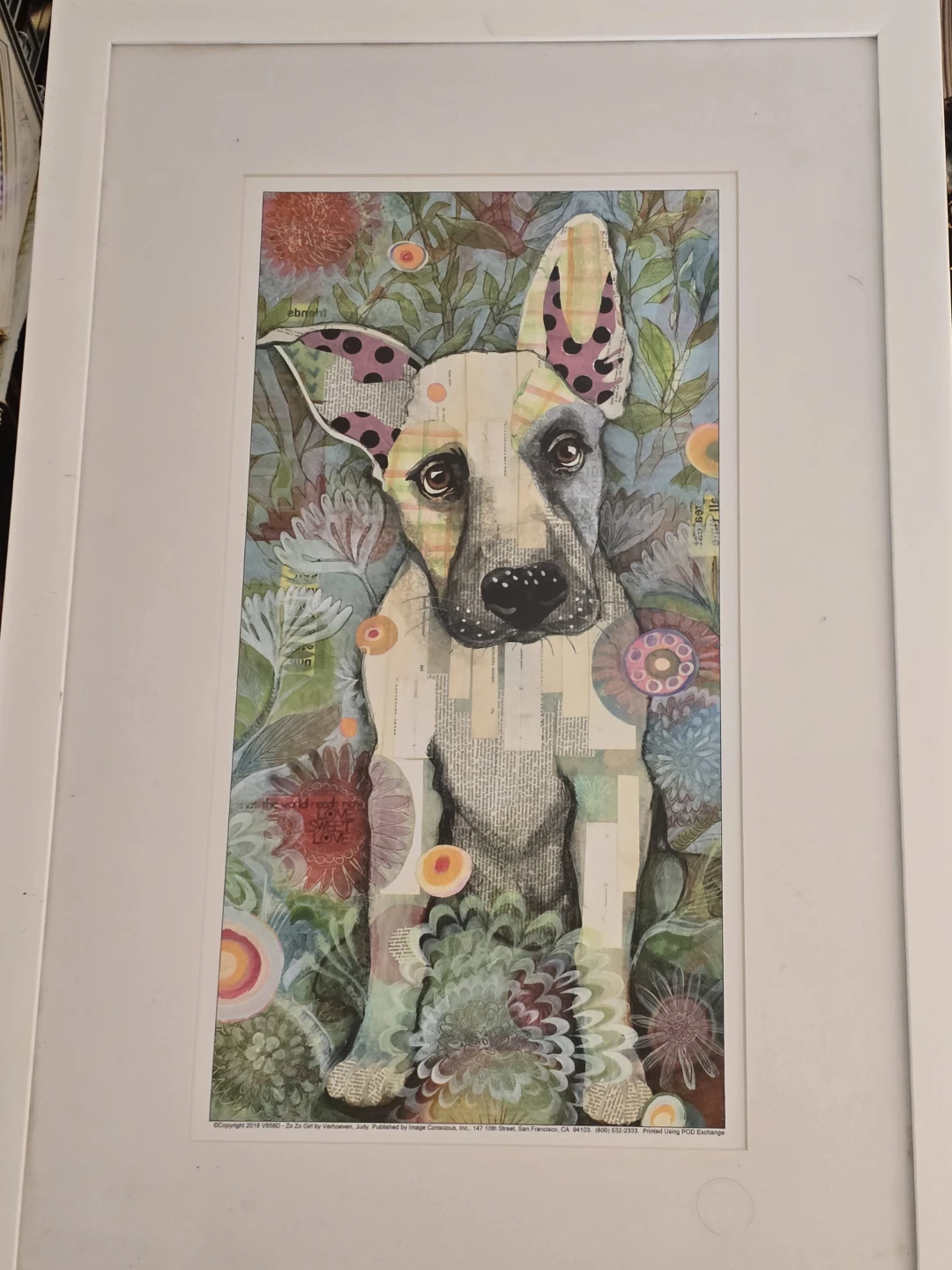 Framed Art Print of a Dog