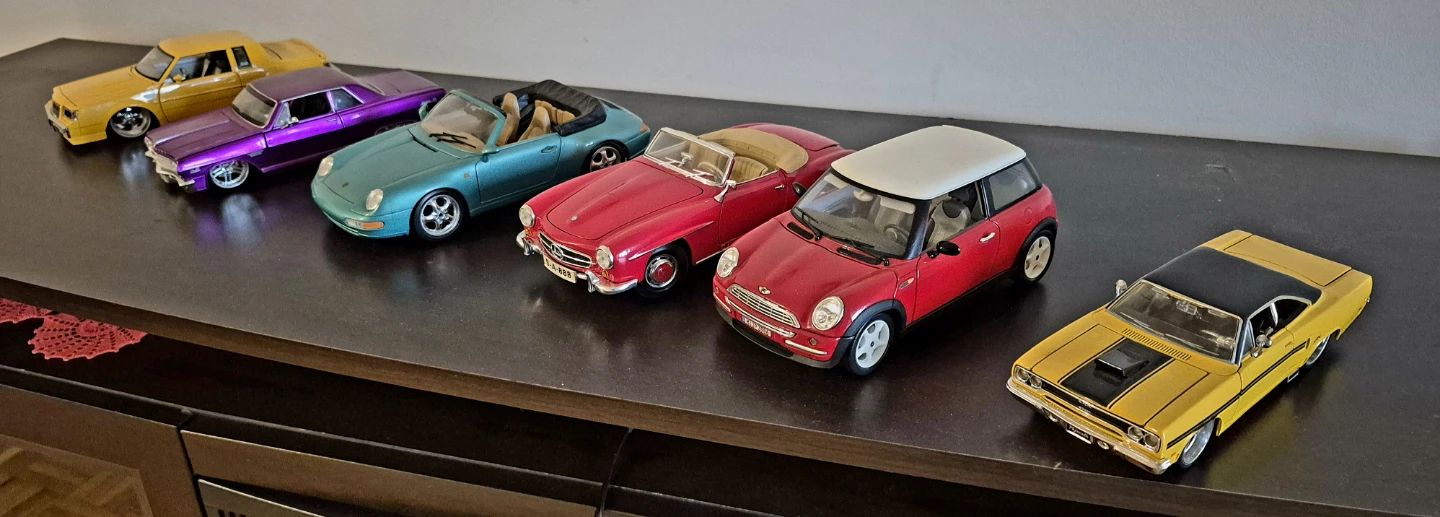 Collection of 6 Diecast Model Cars