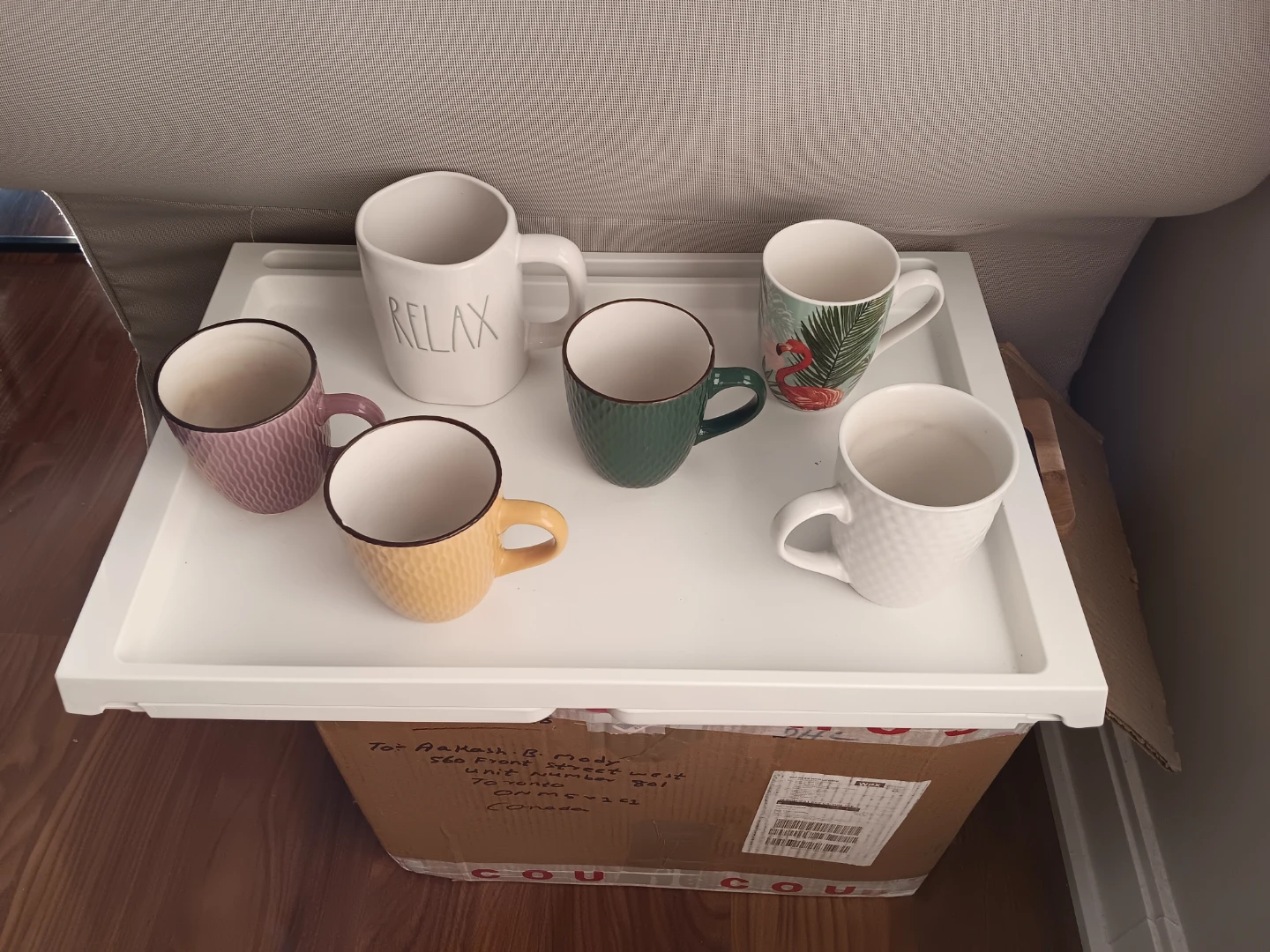 Set of 6 Mugs with various designs