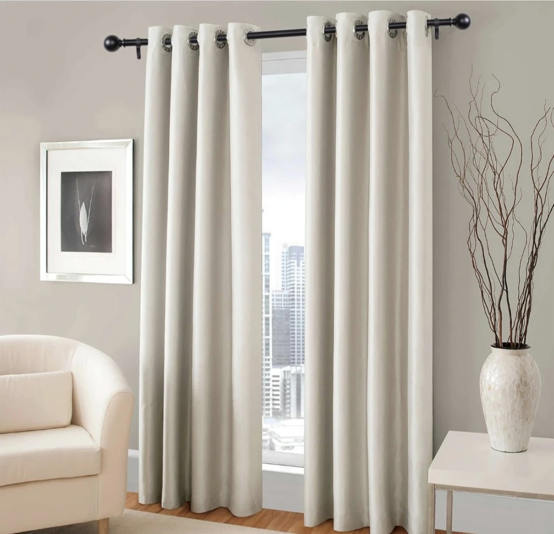 Black Curtain Rod Adjustable 41"-72", 1" Diameter - photo 2