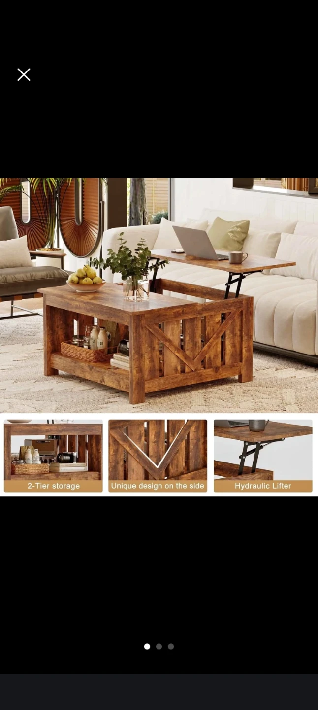 Lift Top Coffee Table with Storage