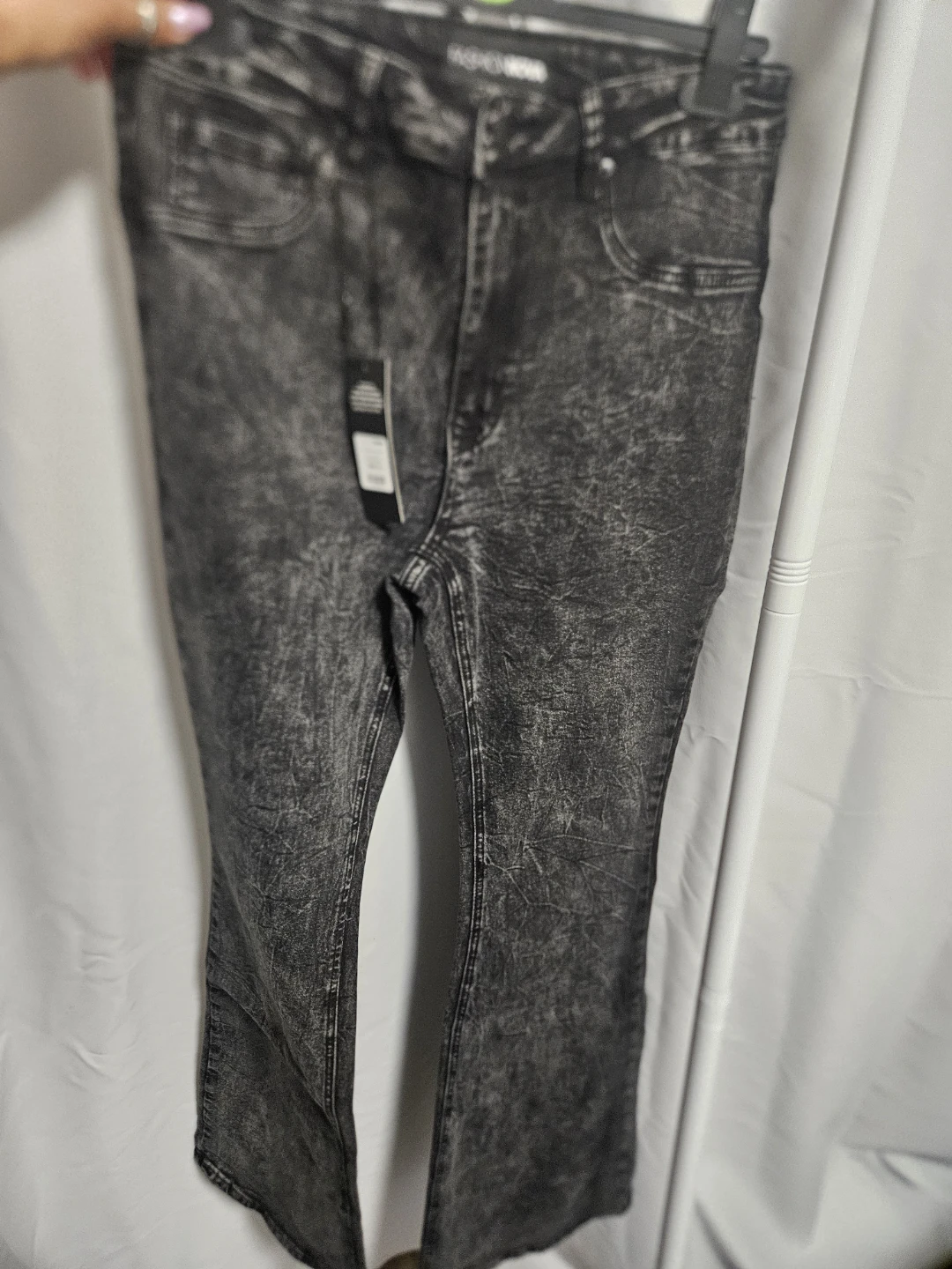 Fashion nova black wash jeans Sz 13 - photo 2
