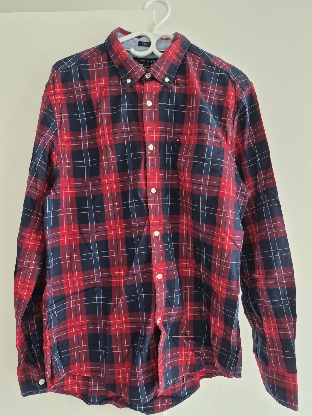 Tommy Hilfiger Men's Plaid Button-Up Shirt - Size Large