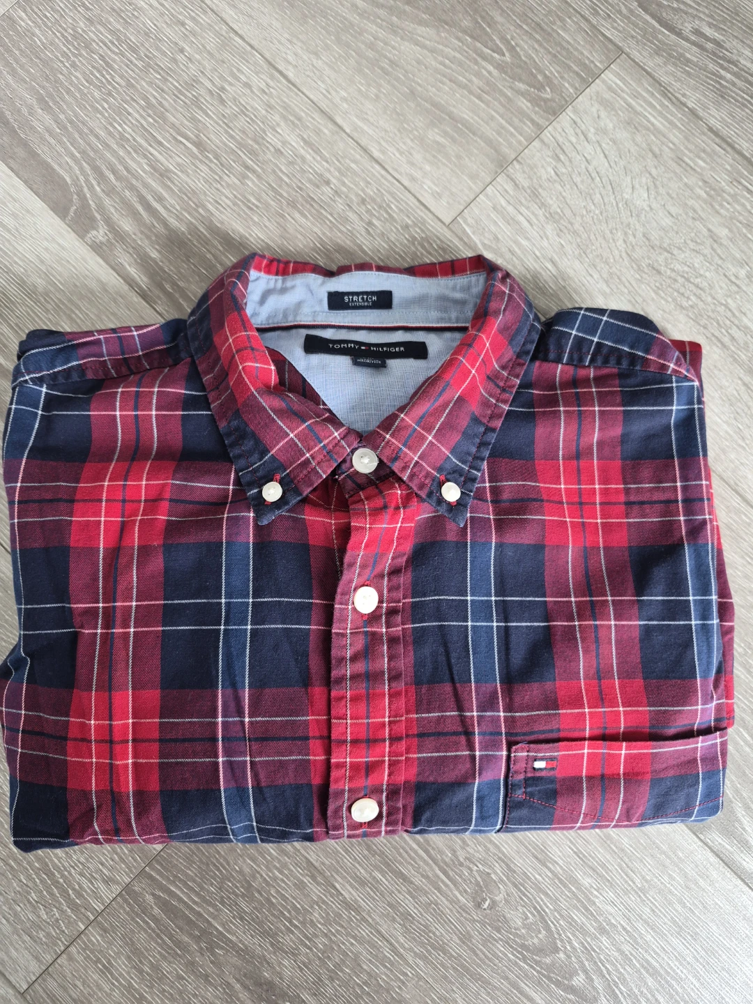 Tommy Hilfiger Men's Plaid Button-Up Shirt - Size Large - photo 4