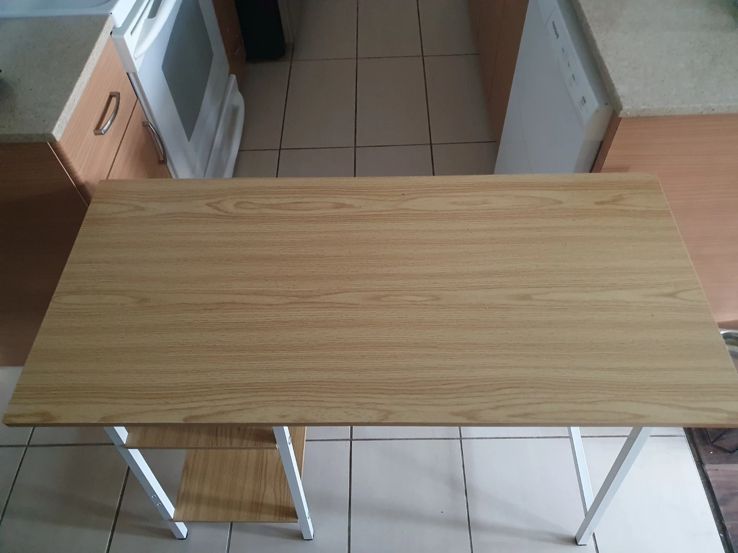 Wood Grain Desk with Shelves - photo 4