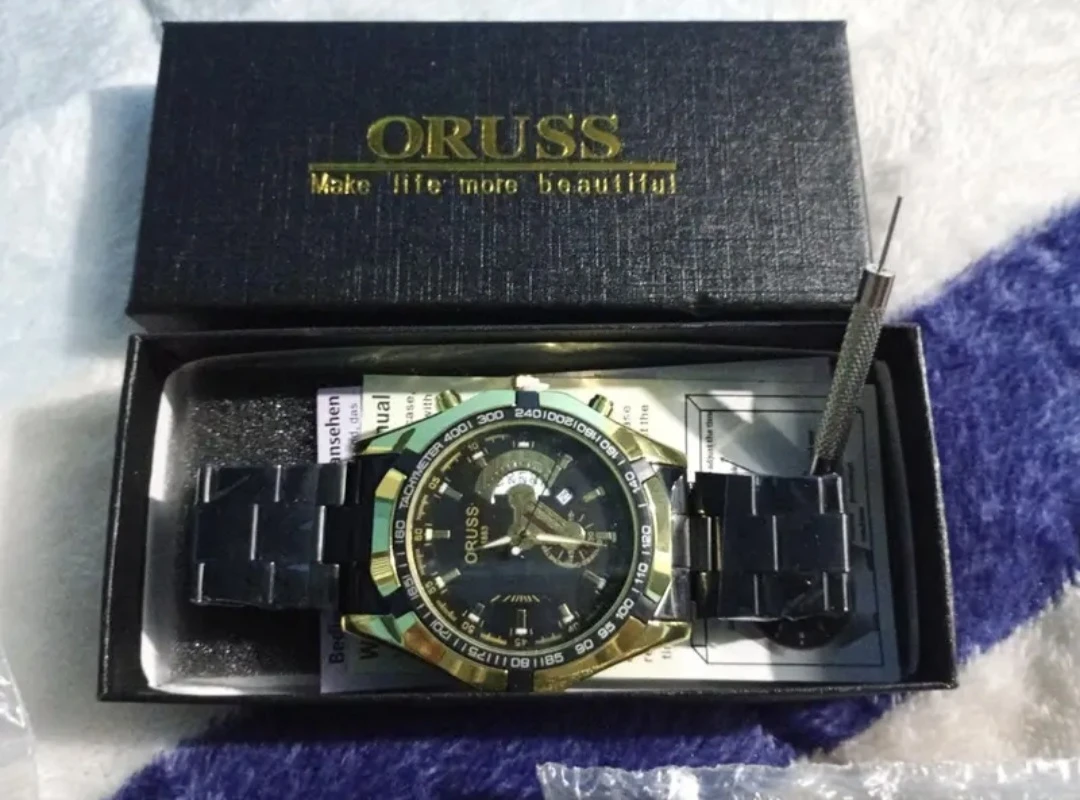 ORUSS Men's Gold and Black Watch - photo 4
