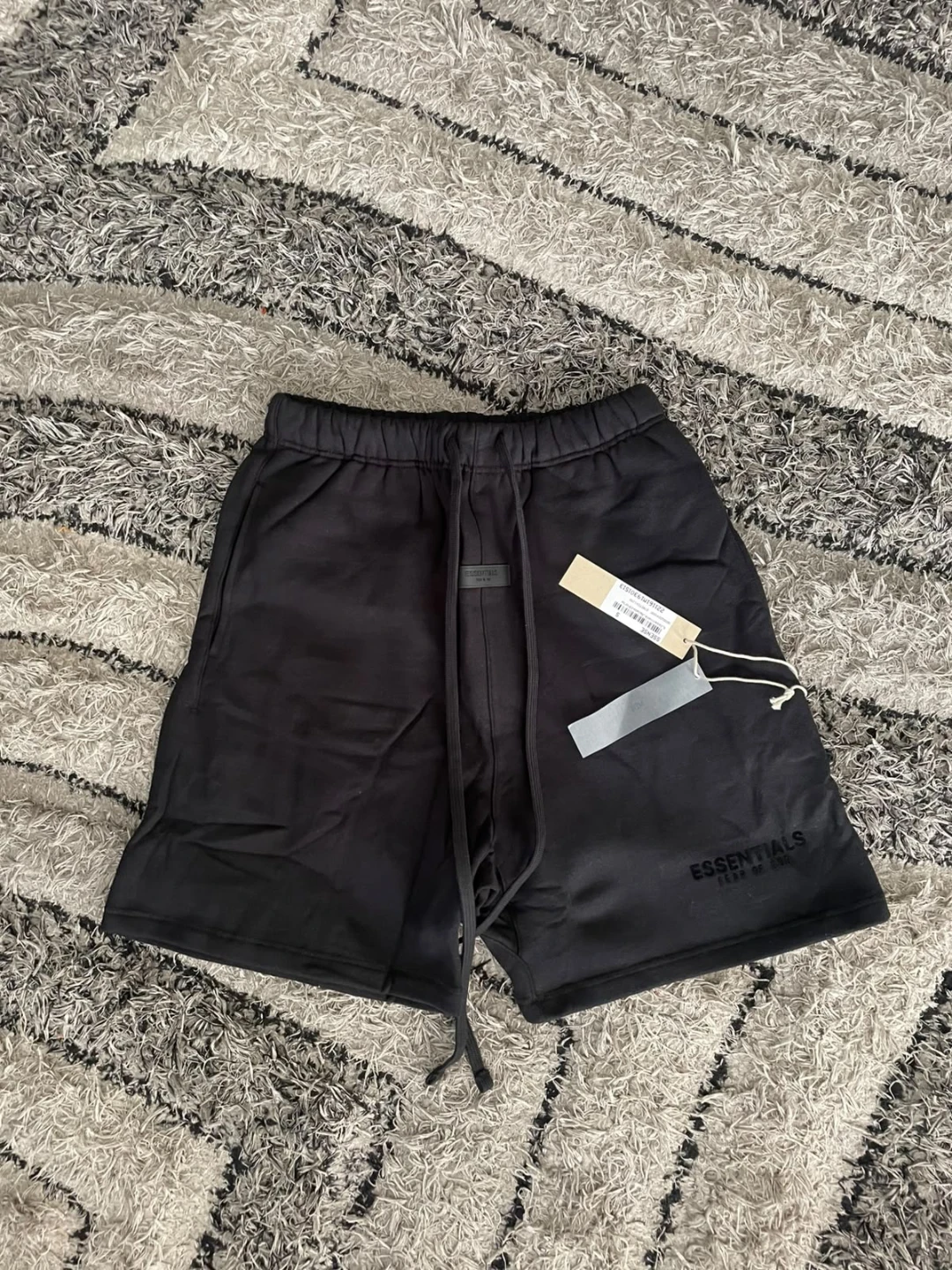 Fear of God Essentials Black Sweat Shorts