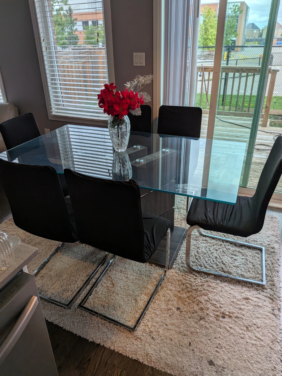Glass Dining Table with 6 Chairs - photo 3