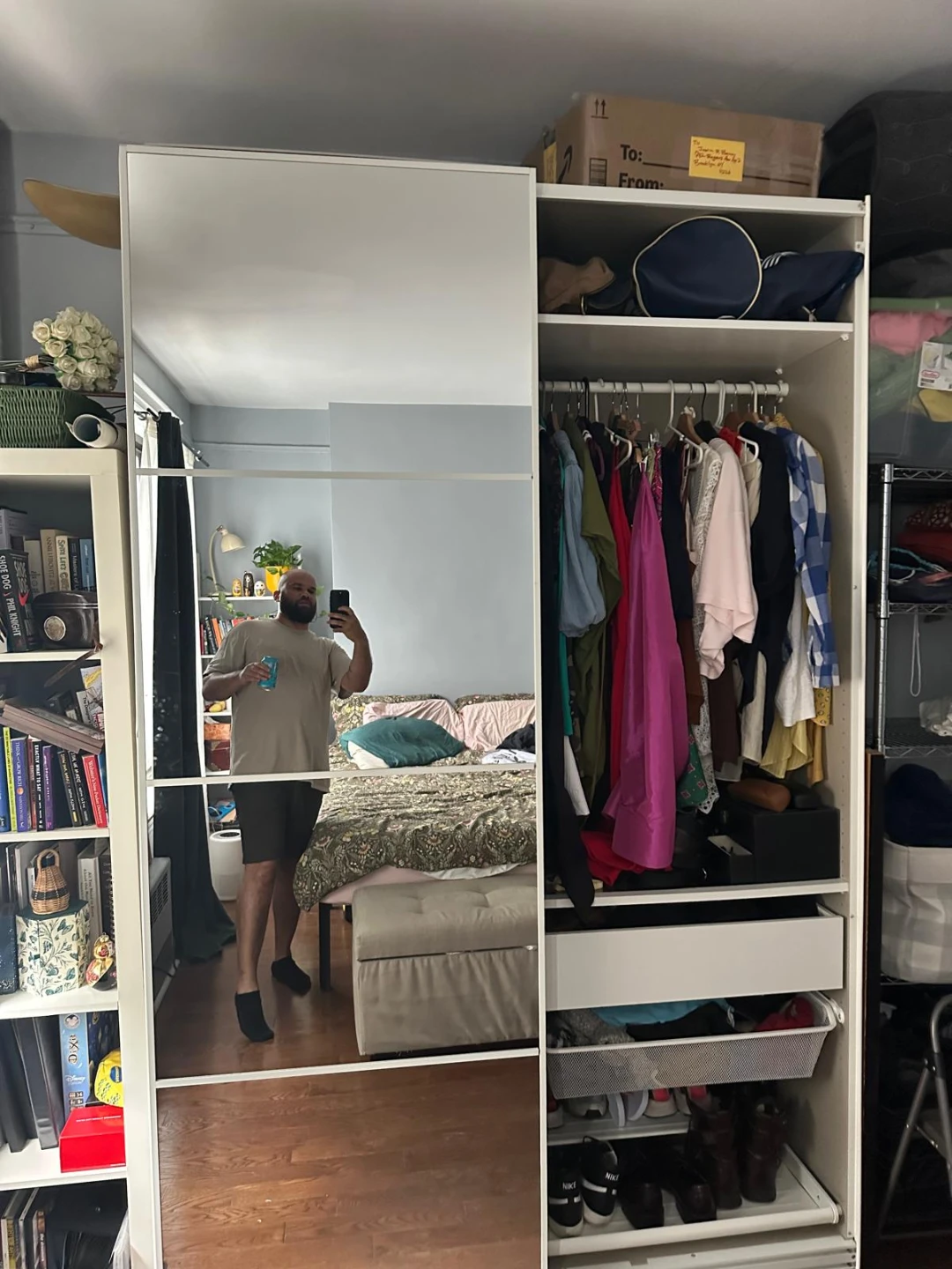 White Wardrobe with Mirrored Doors - photo 3