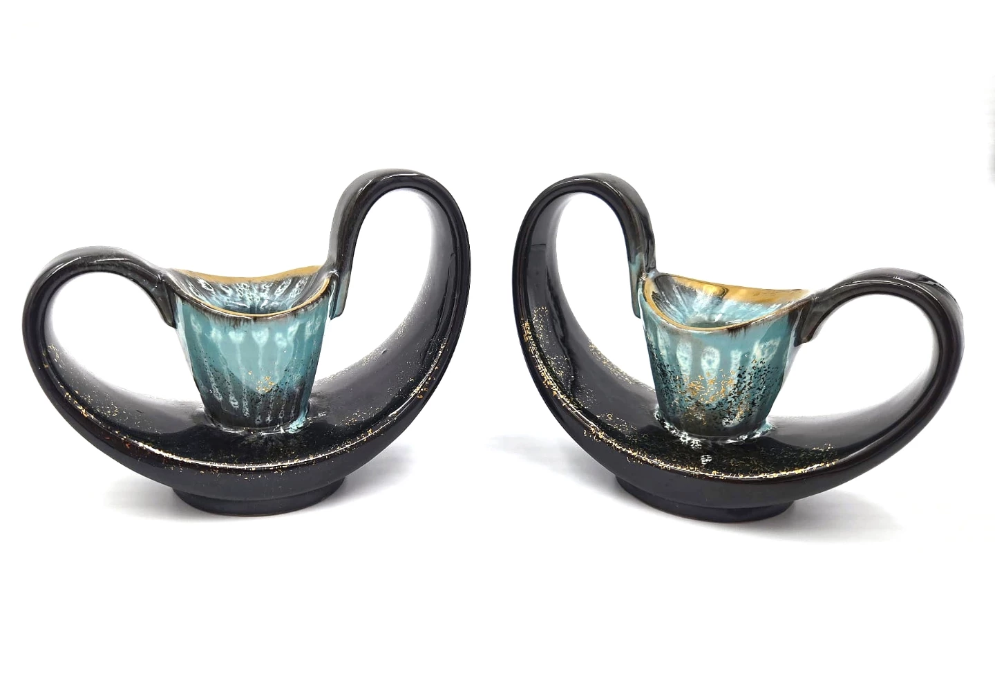 Pair of Carstens Tönnieshof Mid-Century Modern Candlestick Holde - photo 2