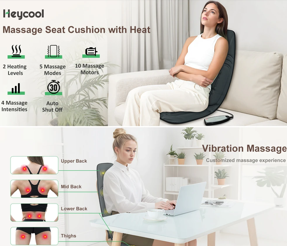 Back Massage Seat Cushion with Heat and Vibration - NEW - photo 5
