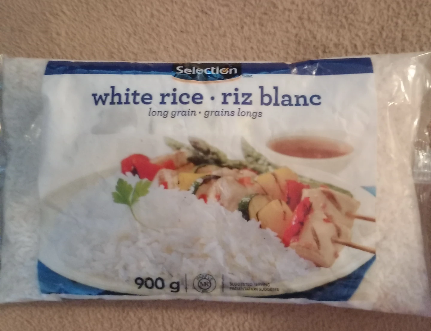 Selection White Rice 900g