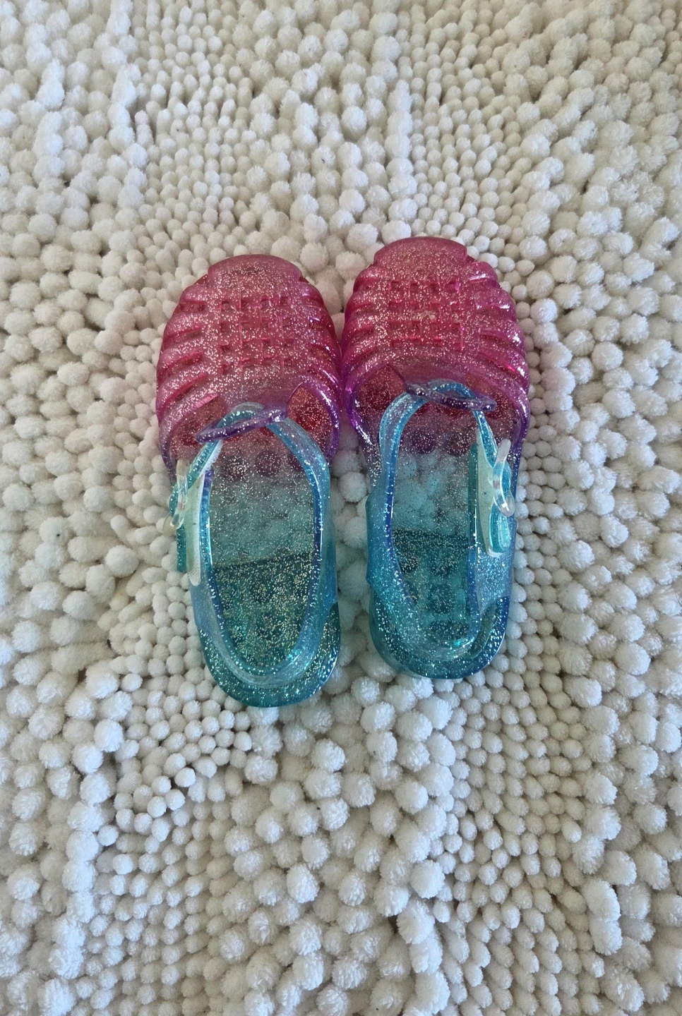 Glitter Jelly Sandals - Pink & Teal - photo 2