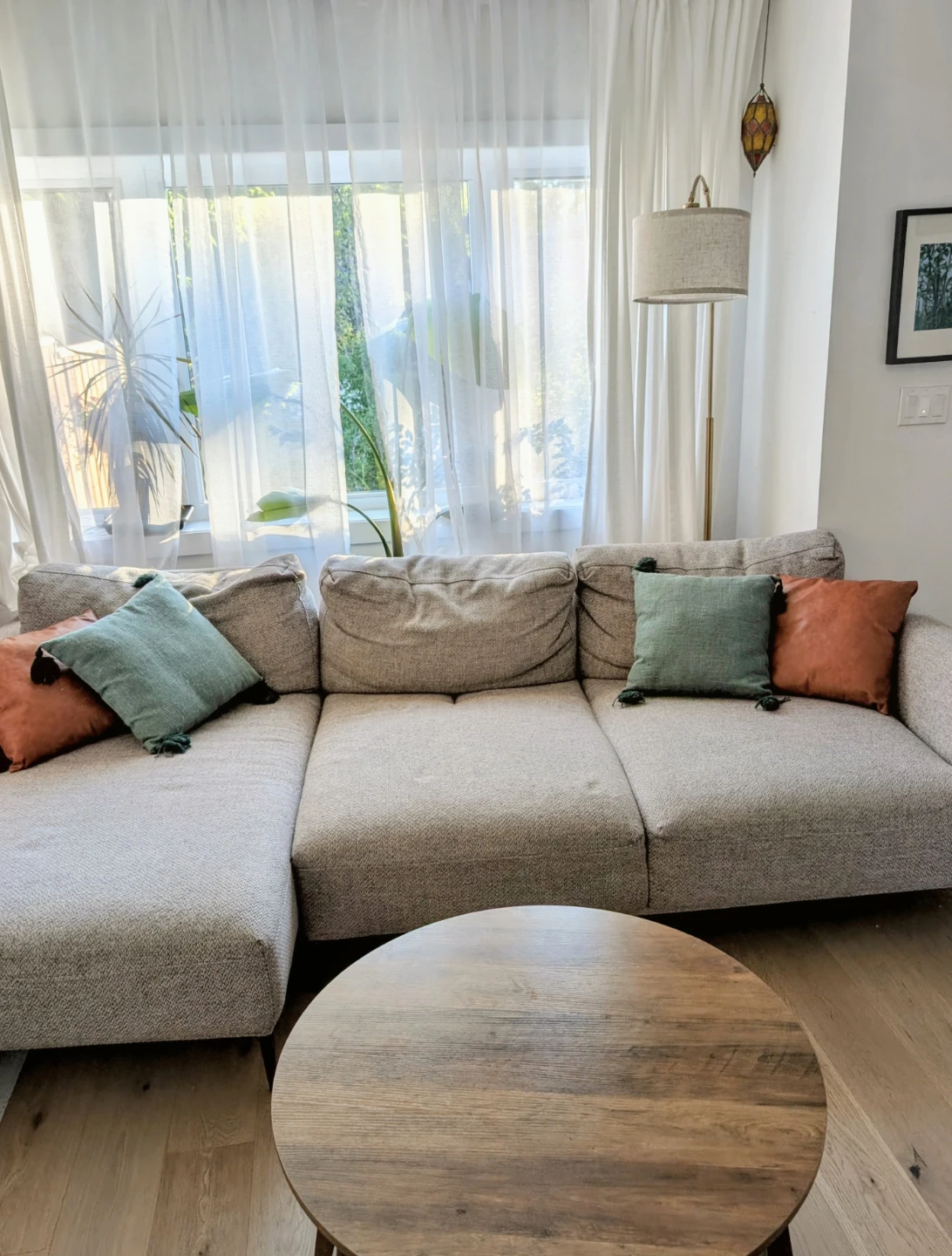 Structube Erin Grey Sectional Sofa