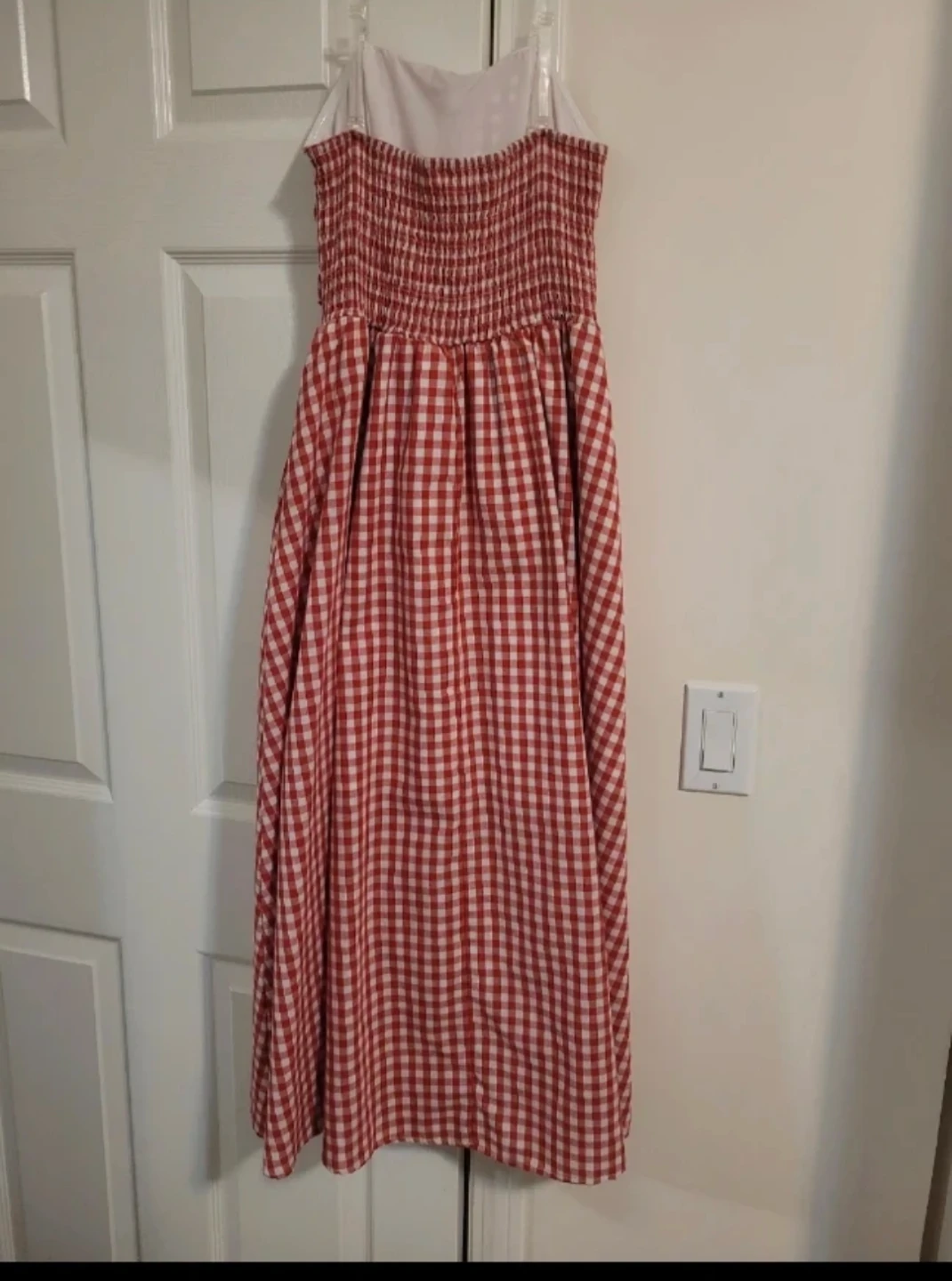 Red Gingham Maxi Dress with Bows - photo 3