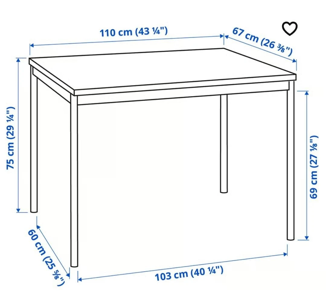 IKEA LISABO Table - Black