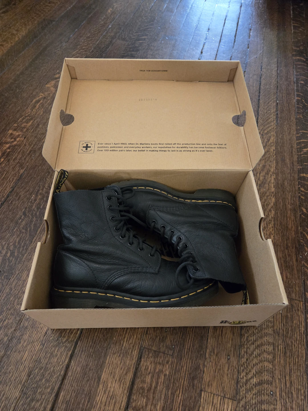 Original Dr. Martens 1460 Pascal Virginia Black Leather Boots - photo 2