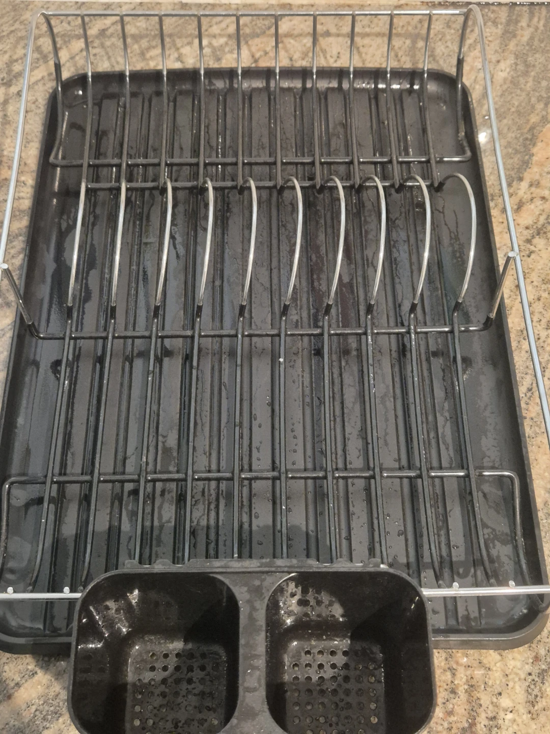 Black Dish Rack with Cutlery Holder - photo 2
