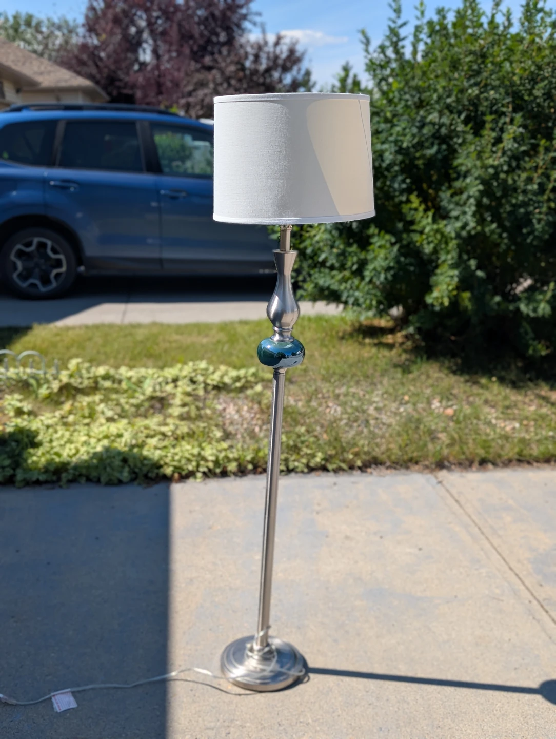 Floor Lamp with White Shade
