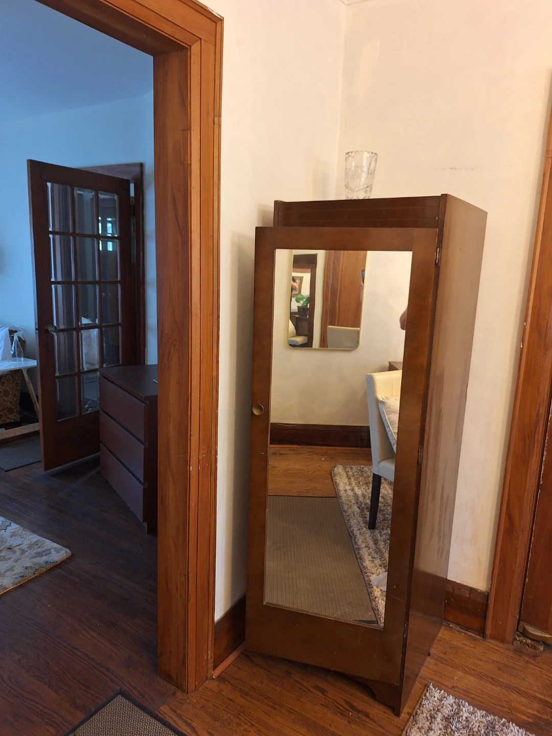 Wooden Armoire with Mirrored Door - photo 2