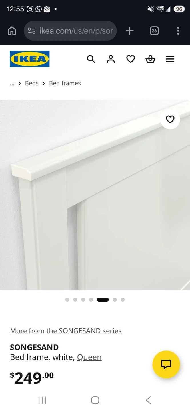 IKEA Queen Bed Frame + HAUGSVÄR Mattress Bundle - photo 4