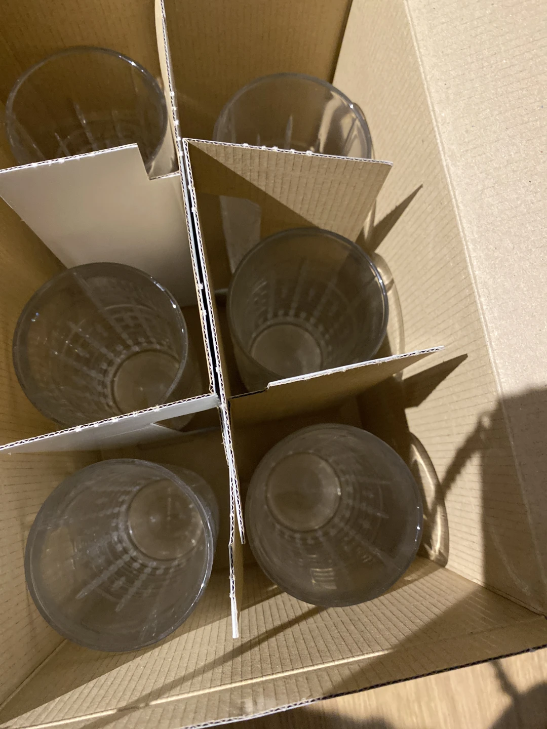 Thick glass cup set of 6 - photo 2